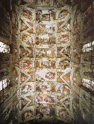 Michelangelo Buonarroti plfond of the Sixtijnse chapel Rome Vatican oil painting on canvas